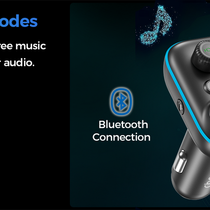 Choetech TC0050 PD36W Bluetooth FM Car Transmitter Charger 7