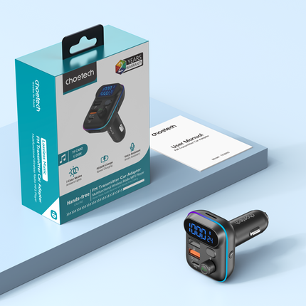 Choetech TC0050 PD36W Bluetooth FM Car Transmitter Charger 10