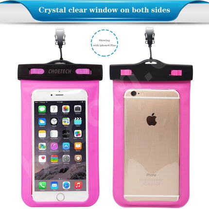 CHOETECH WPC007-PK Universal WaterProof Cell Phone Pouch bag up to 8-inch (Pink) 5