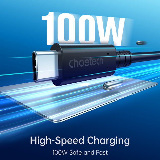 CHOETECH XCC-1028 USB-C To USB-C 100W USB 4.0 Gen 3 Cable 0.8M 2
