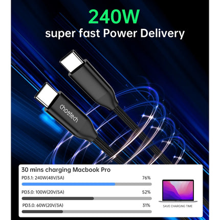 CHOETECH XCC-1035 USB-C M to M PD3.1 240W Super Fast Charging Cable 1M 3