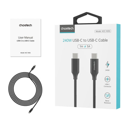 CHOETECH XCC-1036 USB-C M to M PD3.1 240W Super Fast Charging Cable 2M 6