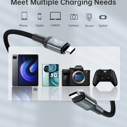 CHOETECH XCC-1040 USB-C M to M 240W Super Fast Speed Gen3 Cable 1.2M 5