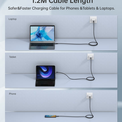 CHOETECH XCC-1040 USB-C M to M 240W Super Fast Speed Gen3 Cable 1.2M 9