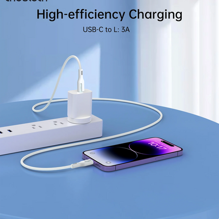 CHOETECH XCL-0002 Silicone USB-C to L Cable 1m White 3