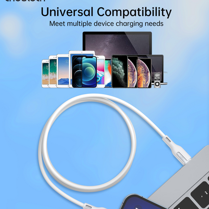 CHOETECH XCL-0002 Silicone USB-C to L Cable 1m White 5