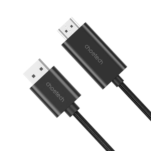CHOETECH XDH01 4K 60Hz DisplayPort Male to HDMI Male Braided Cable 2M 2