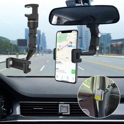 TEQ Adjustable Phone Holder Car Rearview Mirror Mount 4