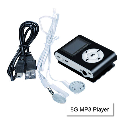 Mini Clip 16G MP3 Music Player With USB Cable & Earphone Black 4