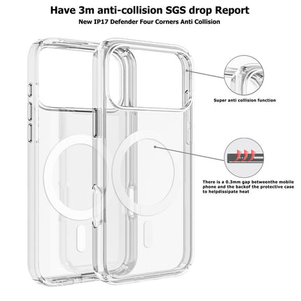 UTIA Ultimake Shockproof Transparent Case Cover With Magnetic Ring for iPhone 17 Pro Max 6