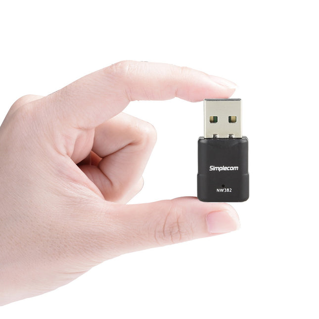 Simplecom NW382 Mini Wireless N USB WiFi Adapter 802.11n 300Mbps 2
