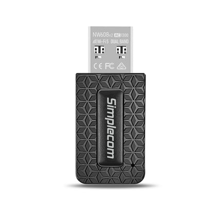 Simplecom NW608v2 WiFi 5 AC1300 Dual-Band USB 3.0 Wireless Adapter 2