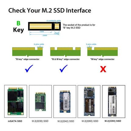 Simplecom SA207 mSATA + M.2 (NGFF) to SATA 2 In 1 Combo Adapter 5