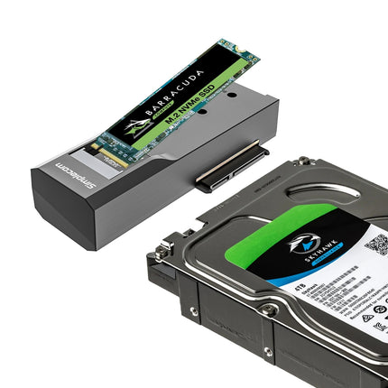 Simplecom SA536 USB to M.2 and SATA 2-IN-1 Adapter for 2.5"/3.5" HDD & NVMe/SATA M.2 SSD with Power Supply USB 3.2 Gen2 10Gbps 3