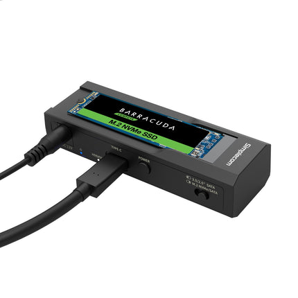 Simplecom SA536 USB to M.2 and SATA 2-IN-1 Adapter for 2.5"/3.5" HDD & NVMe/SATA M.2 SSD with Power Supply USB 3.2 Gen2 10Gbps 7