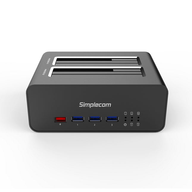 Simplecom SD352 USB 3.0 to Dual SATA Aluminium Docking Station with 3-Port Hub and 1 Port 2.1A USB Charger 2