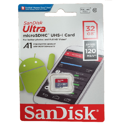 SANDISK SDSQUA4-032G-GN6MN Micro SDHC Ultra UHS-I Class 10 , A1, 120mb/s No adapter 3