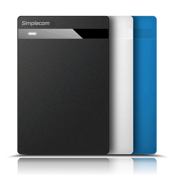 Simplecom SE203 Tool Free 2.5" SATA HDD SSD to USB 3.0 Hard Drive Enclosure Black 2