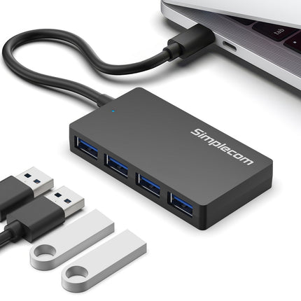 Simplecom CH350 SuperSpeed USB-C to 4-Port USB-A Hub USB 3.2 Gen1 4