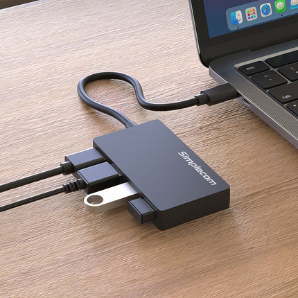 Simplecom CH350 SuperSpeed USB-C to 4-Port USB-A Hub USB 3.2 Gen1 5