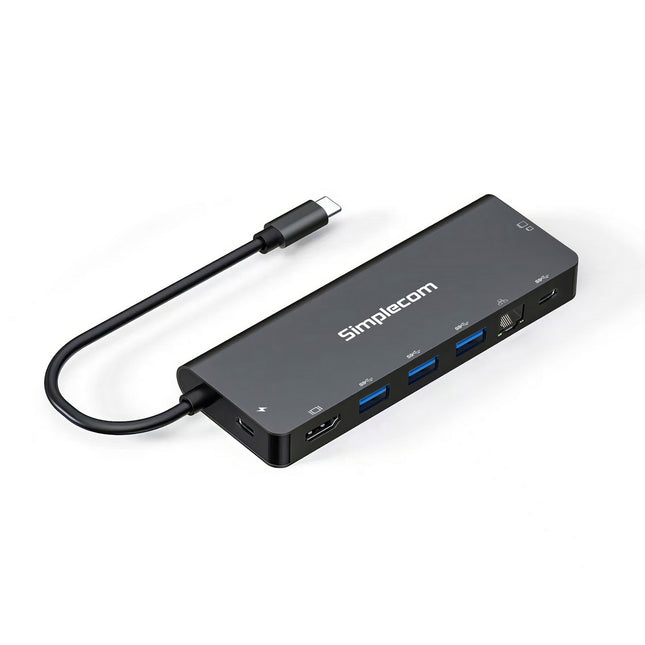 Simplecom CHT590 USB-C SuperSpeed 9-in-1 Multiport Docking Station HDMI 2.0 2
