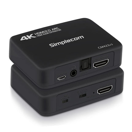 Simplecom CM423v3 HDMI 2.0 Audio Extractor Optical SPDIF + 3.5mm Stereo with ARC 4K@60Hz 2