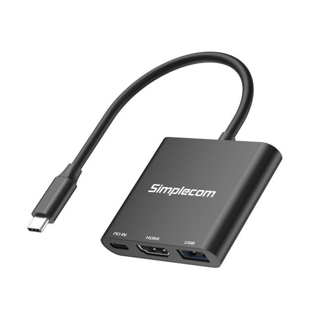 Simplecom DA320 USB-C 3-In-1 Adapter USB 3.2 Gen 1 5Gbps PD HDMI 2.0 4K@60Hz 2