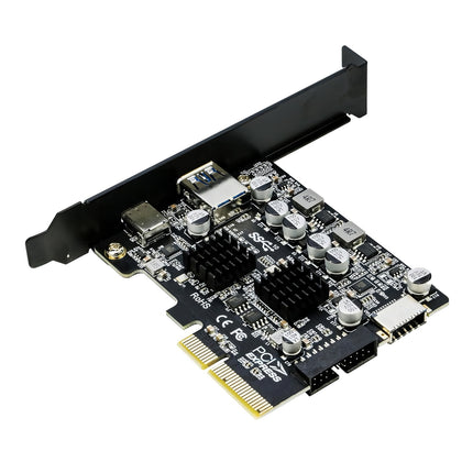 Simplecom EC315 PCIe x4 to 4-Port USB 3.2 Gen II 10Gbps Type-C and Type-A with Front Panel USB 3.0 and USB-C Key-A Expansion Card 3