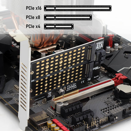 Simplecom EC412v2 NVMe and SATA M.2 SSD to PCIe x4 Expansion Card 4