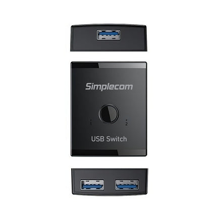 Simplecom KM125 Bi-Directional 2-Way USB 3.0 Switch 1 In 2 Out (2 In 1 Out) 5Gbps 2
