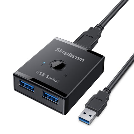 Simplecom KM125 Bi-Directional 2-Way USB 3.0 Switch 1 In 2 Out (2 In 1 Out) 5Gbps 4