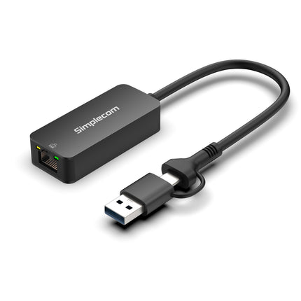 Simplecom NU405C SuperSpeed USB-C and USB-A to 2.5G Ethernet Network Adapter 2.5Gbps LAN 3
