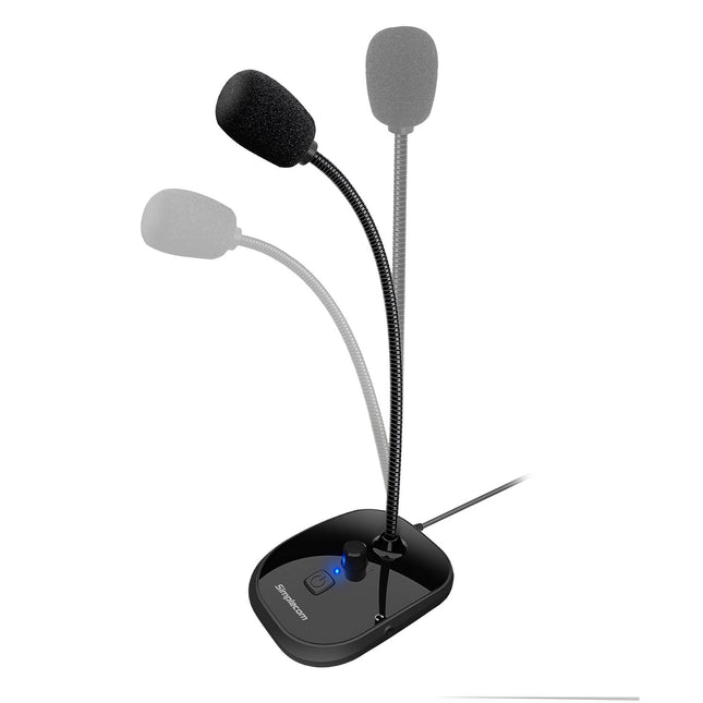 Simplecom UM360 Plug and Play USB Desktop Microphone with Headphone Jack 2