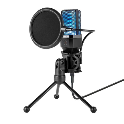 Simplecom UM650 USB Cardioid Condenser Microphone Gaming RGB Lights with Tripod & Pop Filter 2