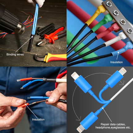 2m Polyolefin Shrink Tube 1/24" (1mm) 2:1 Ratio Heat Shrink Tubing Sleeving Wrap Shrinking 4