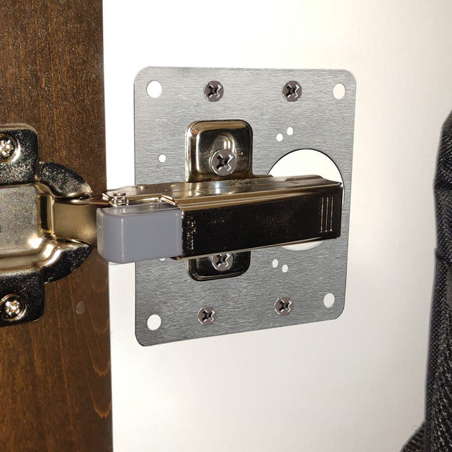 1 Pcs Kitchen Cupboard Door Cabinet Hinges Repair Plate Brackets Kit Fixing Screws 2