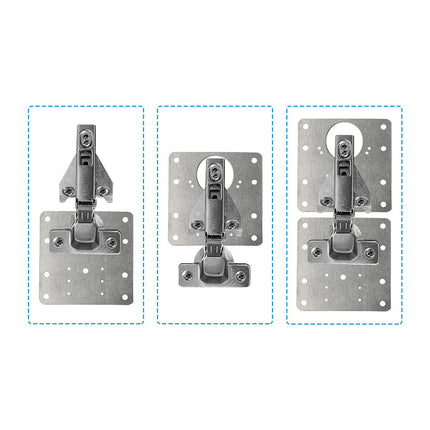 1 Pcs Kitchen Cupboard Door Cabinet Hinges Repair Plate Brackets Kit Fixing Screws 3