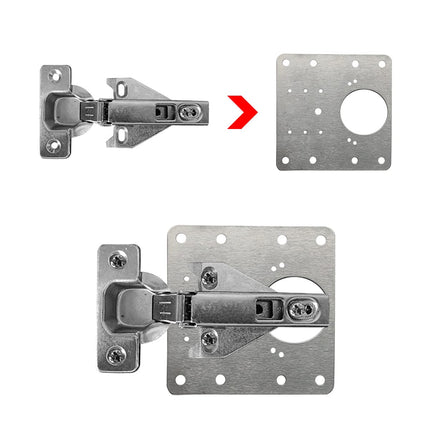 1 Pcs Kitchen Cupboard Door Cabinet Hinges Repair Plate Brackets Kit Fixing Screws 5