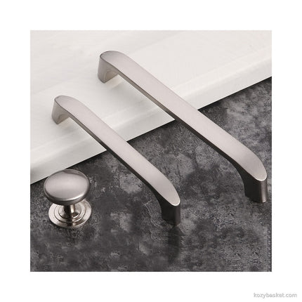 Brushed ZINC Kitchen Door Cabinet Drawer Handle Pulls 96MM