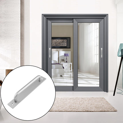 Barn Door Handle Sliding Pull Cabinet Door Handles Drawer knobs Kitchen Handles Silver 4