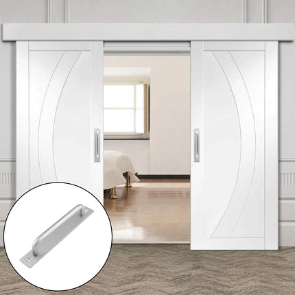 Barn Door Handle Sliding Pull Cabinet Door Handles Drawer knobs Kitchen Handles Silver 5