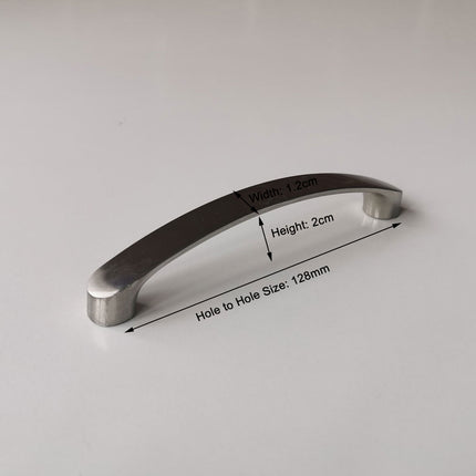 Brushed Nickel Kitchen Door Cabinet Drawer Handle Pulls 128MM 4