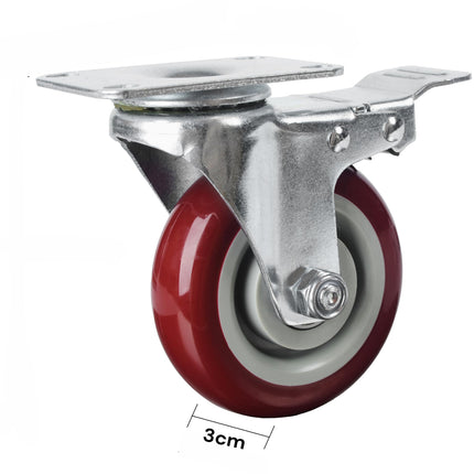 4 inch Heavy Duty Casters Lockable Caster Wheel Swivel Casters Castor with Brakes for Furniture and Workbench Cart 8