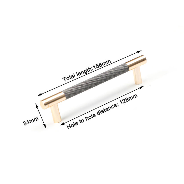 Gold Solid Modern Design Furniture Kitchen Cabinet Handles Drawer Bar Handle Pull 128mm 2