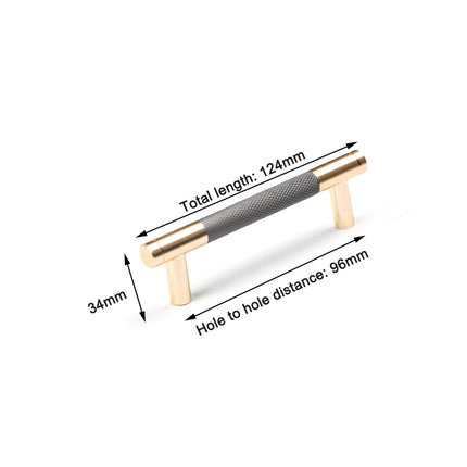 Gold Solid Modern Design Furniture Kitchen Cabinet Handles Drawer Bar Handle Pull 96mm 2