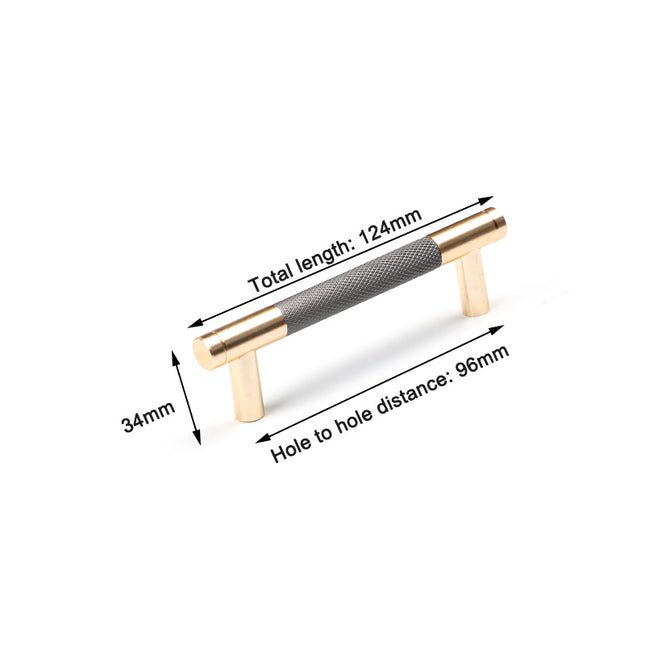Gold Solid Modern Design Furniture Kitchen Cabinet Handles Drawer Bar Handle Pull 96mm 2
