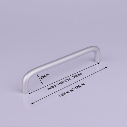 Aluminium Kitchen Cabinet Handles Drawer Bar Handle Pull 160mm 4