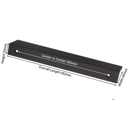 Aluminum Kitchen Cabinet Bar Handles  Drawer Handle Pull black hole to hole 160mm 2