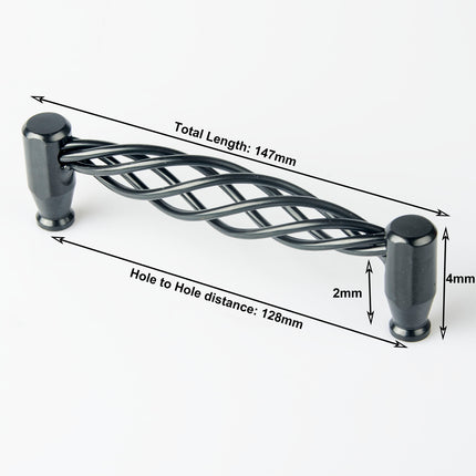 Iron-nickel alloy Kitchen Door Cabinet Drawer Handle Pulls 128mm 2