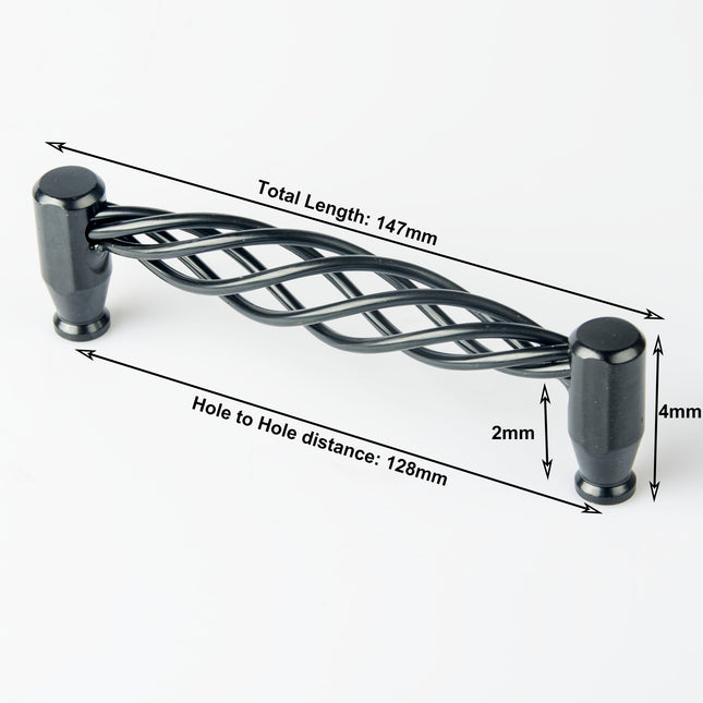 Iron-nickel alloy Kitchen Door Cabinet Drawer Handle Pulls 128mm 2